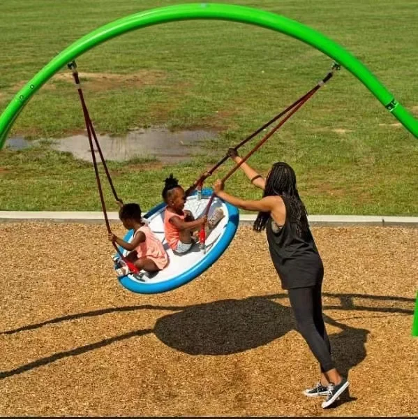 Round saucer swing set Tree Nest Swing Spider web swing set