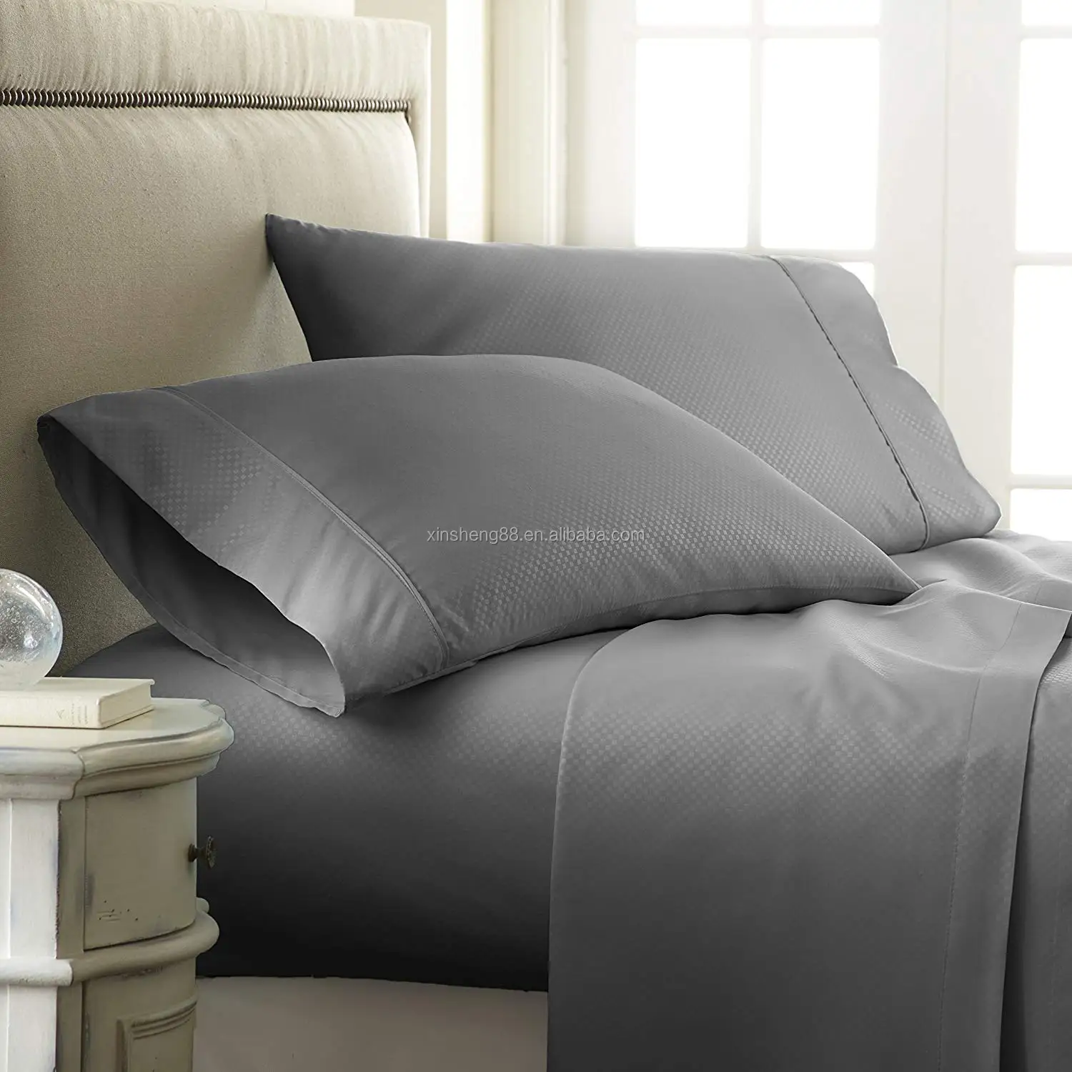 1800series premier bamboo comfort pleat hem 4pc\6pc sheet set