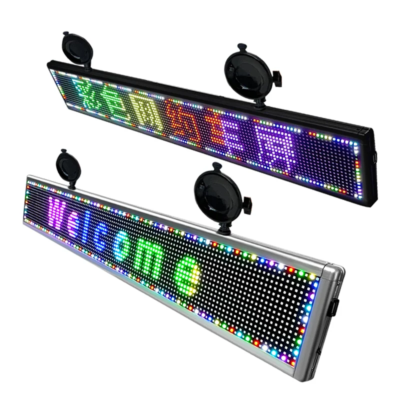 Высокояркий 80 см Автомобильный светодиодный знак P6 RGB цветной Wi-Fi программируемый прокручивание сообщений дисплей для автомобиля многоязычный