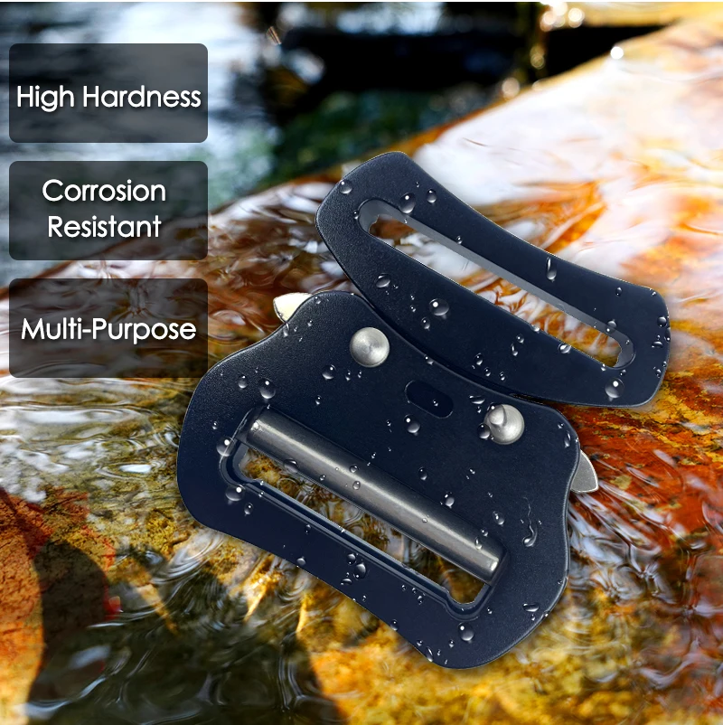 Aluminium Alloy Black 18KN ANSI Quick Release Buckle for Fall Protection Safety Harness