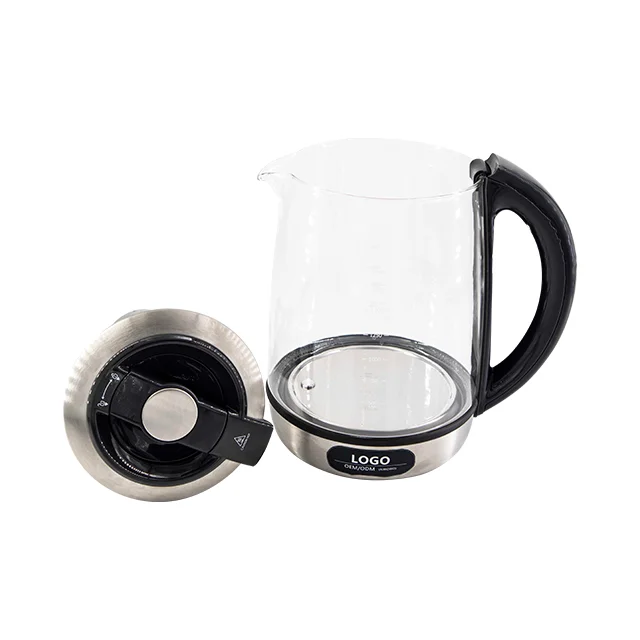 High-end 1.7l Multifunction Temperature Adjustable smart glass electric kettle for Hotel and family