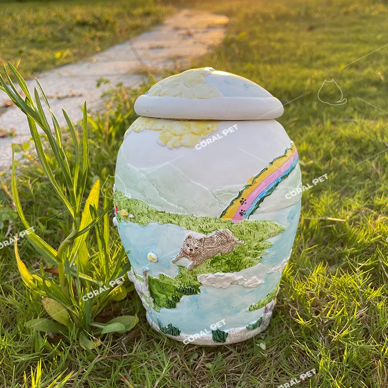 funerary urn clay dog sculpture cat dog  bird eagle rabbit animal resin urns cremation ashes keepsake funeral pet urn