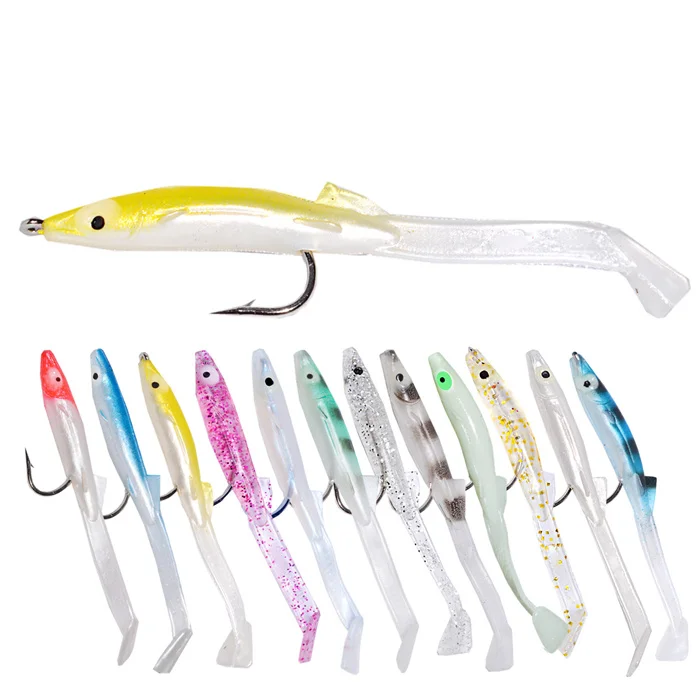 HAWKLURE Soft Lures Silicone Bait 85mm 2.3g Eel fish Sea Fishing lures Artificial fishing Tackle