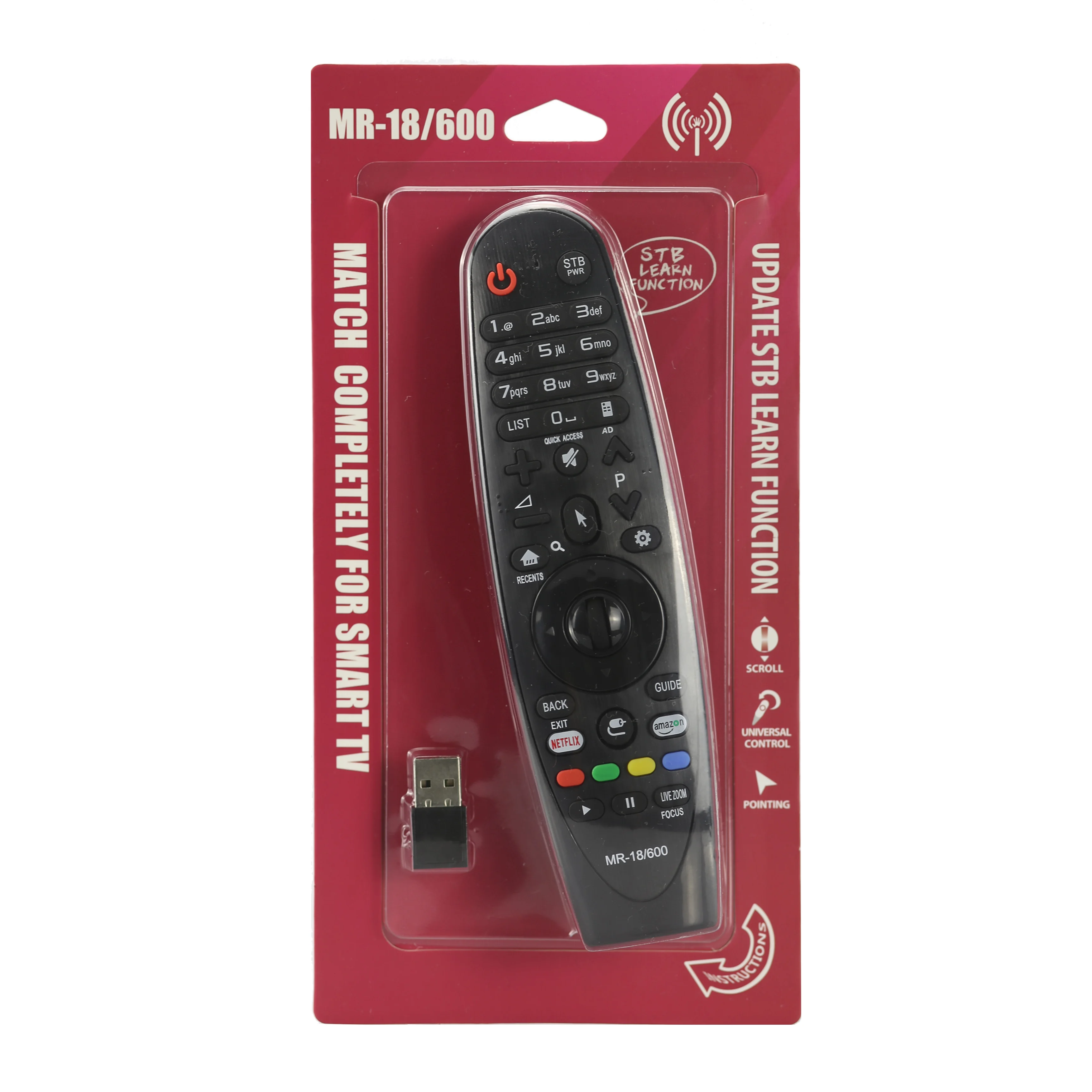 Smart tv remote control for usb MR-18/600 for LG tv control smart remote in wholesale