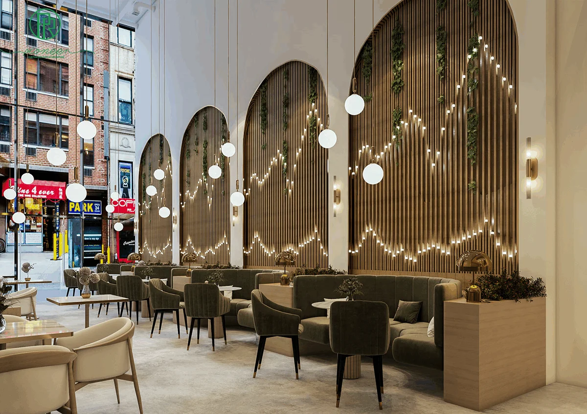 Commercial Coffee Shop Fitting Cafe Lounge Furniture Customized Booth Sofa for Bakery Bistro