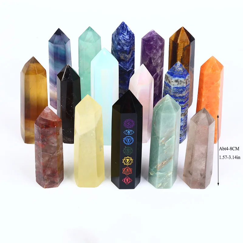 Factory customized natural high quality amethyst tower point  citrine  point healing gemstones for home decor