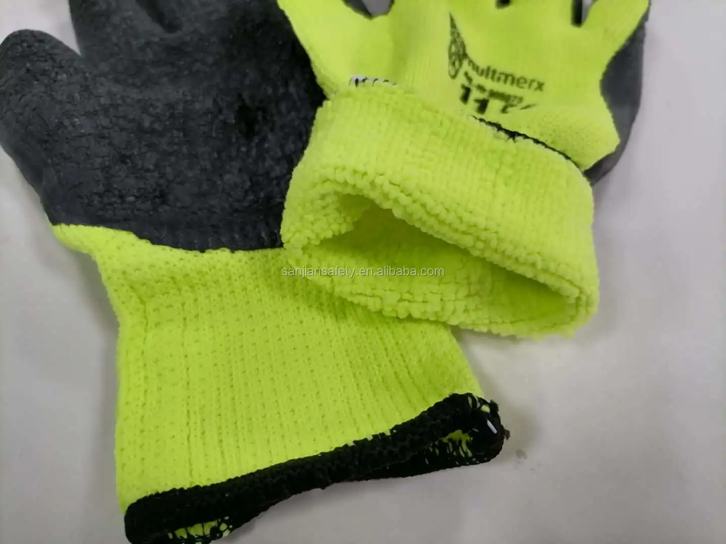 Hot Selling Cotton Polyester Latex Coated Big Hand Clapper Safety Gloves