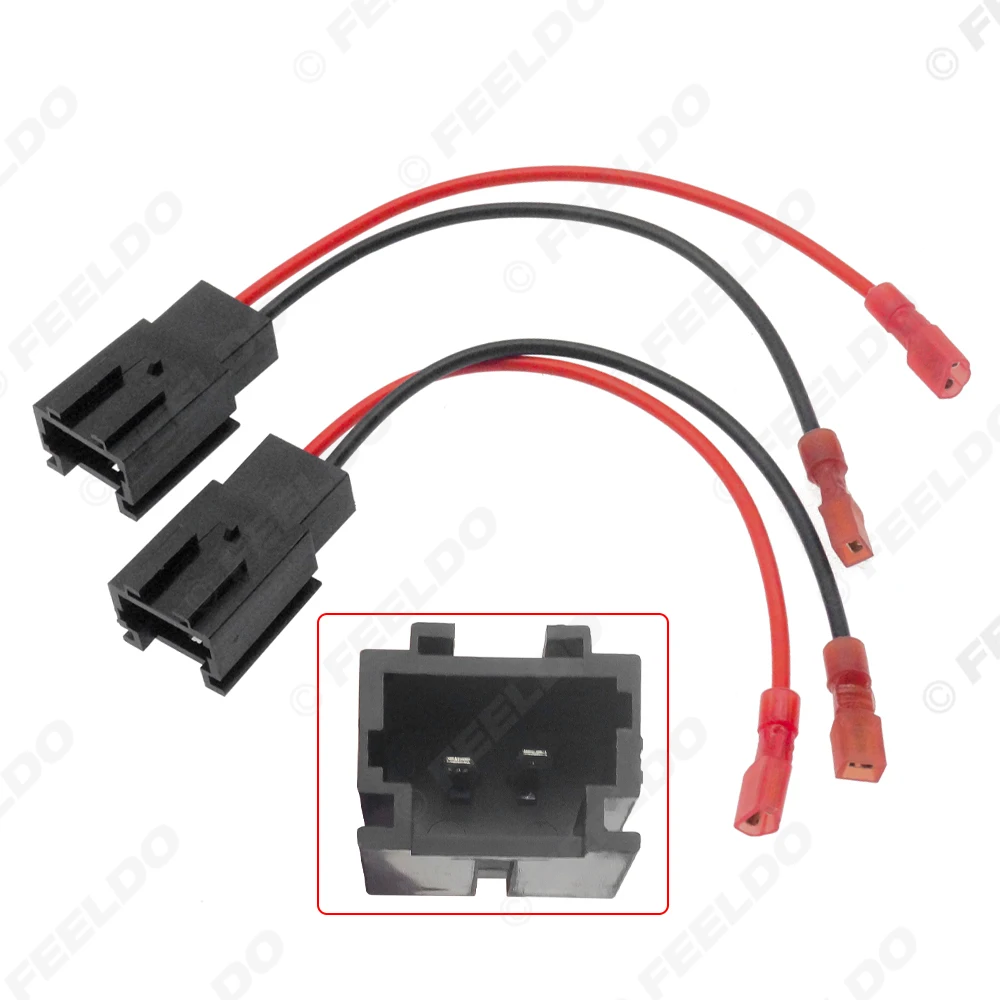 2pcs Car 2Pin Stereo Speaker Wire Harness Adaptors For Peugeot Auto Speaker Replacement Connection Wiring Plug Cables