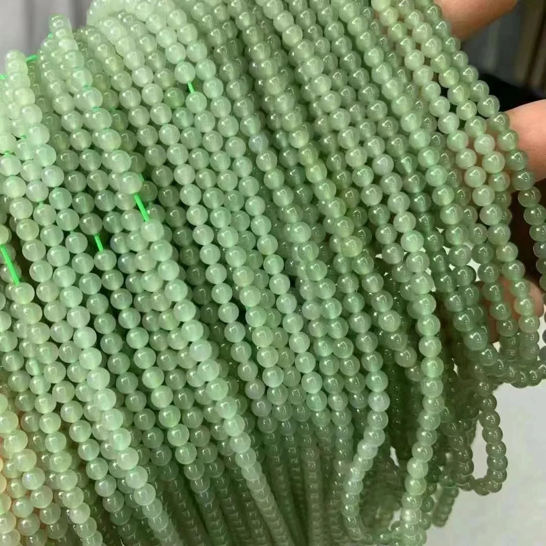 Natual High Quality Real Stone Hetian Jade Multi Color Feng Shui Round beads Beaded Bracelet Fine Jewelry Bracelets