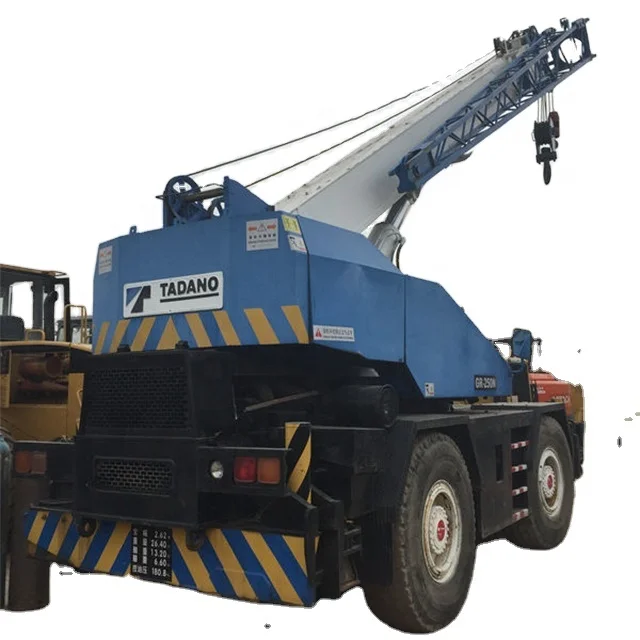 Good Condition Japan Made Used Tadano 25ton GR-250M Rough Terrain Crane 4 wheels Truck Crane For Sale