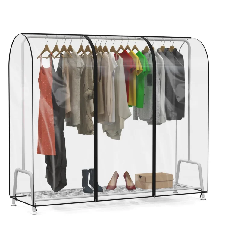 Texpack Clothes Hanger Rack Cover translucent Vinyl Clothes Cover