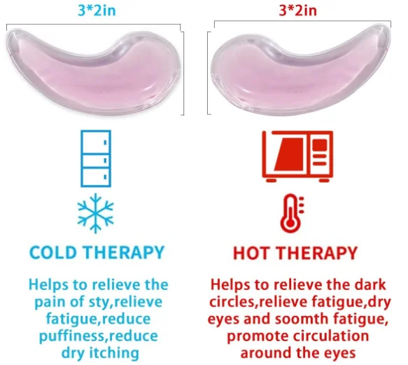 Trending Products 2025 New Arrivals Customized Reusable Cooling Eye Pad Hot and Cold PVC Pack Gel Ice Patches Under Eye Ice Pack