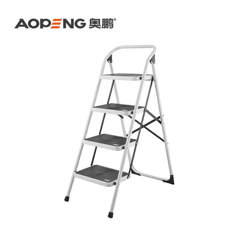 Top-ranked Ladders Foldable 4 Step Steel Family Use Household Ladder En131 Folding Chair Step Ladder Easy Store