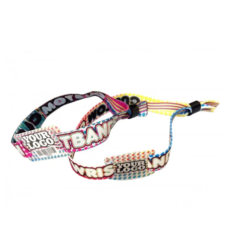 Custom Festival Rfid Woven Bracelets / Security Rfid Concert Wristbands