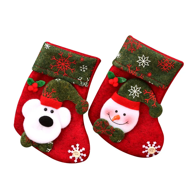 Christmas Decorative Snowman/Milu Deer/ Santa Clause large Socks Christmas Items Socks For Decoration