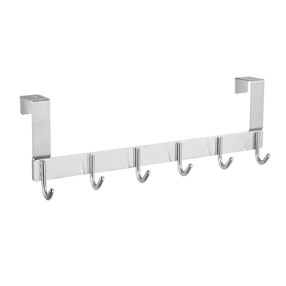 Amazon Hot Selling Robe Hook Rack Stainless Steel Heavy Duty Over Door Hook Rails
