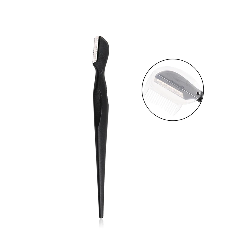 Round Black Eyebrow Razor Amazon Hot Sell  Eyebrow  Trimmer Razor With Plastic Cover