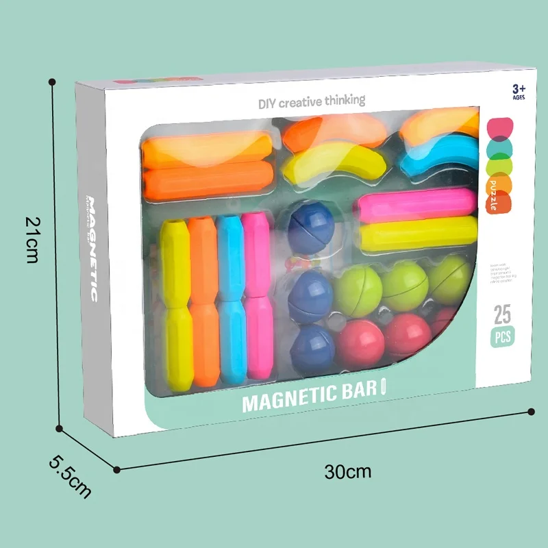 2024 New Business Ideas DIY Magnetic Toys Montessori Toys 0-12 Months Kids Magnetic Sticks And Balls