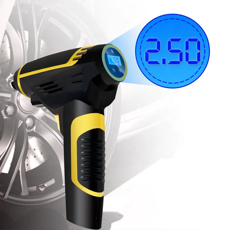 Cord Tire Inflator Gun Automatic Car Motorcycle Air Pump Wired Digital Operated Car Tyre Inflators Pressure Gauge