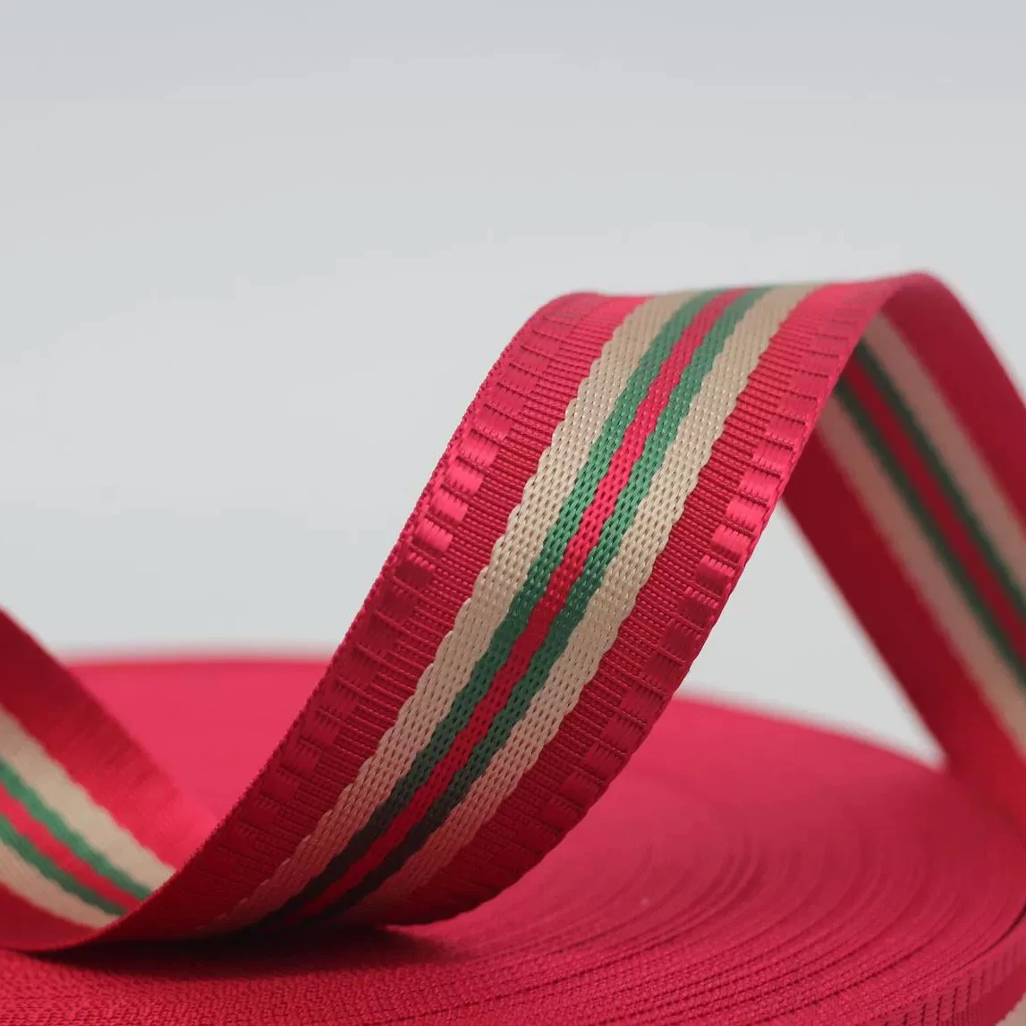 Nylon Belt Tape Strap Backpack Bags Polyester Webbing Jacquard Webbing Custom Woven Jacquard Garment Accessories Sangle Jacquard