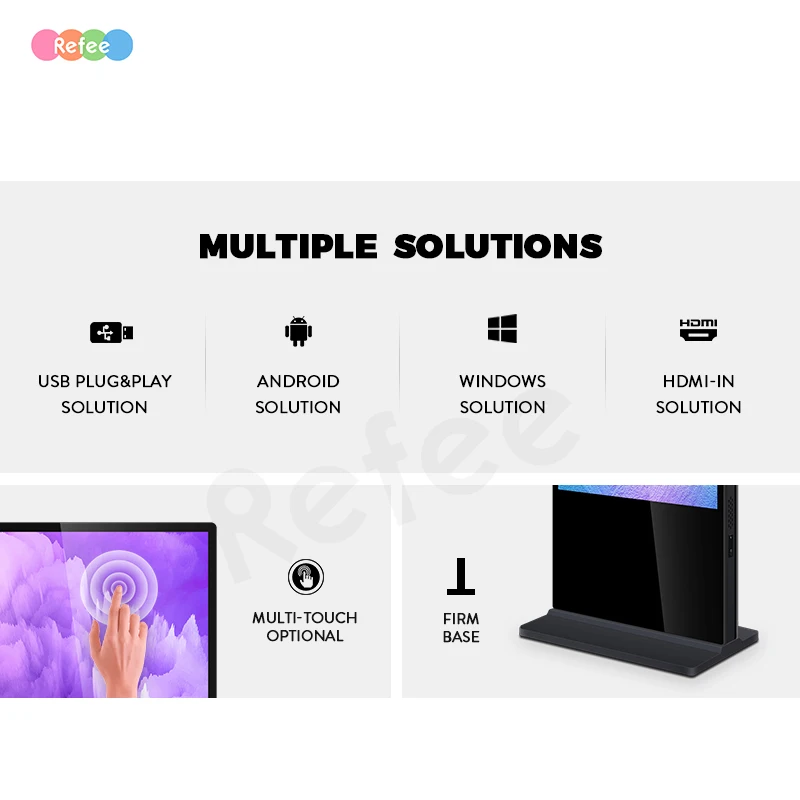 55 65 inch LCD Digital Signage and displays HD Poster 43 55 inch lcd kiosk 4k indoor advertising player HD touch screen kiosk