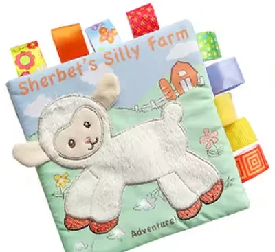 Cute Animal pattern embroidery Soft Cloth Book Early Learning Educate Baby fabric book toy