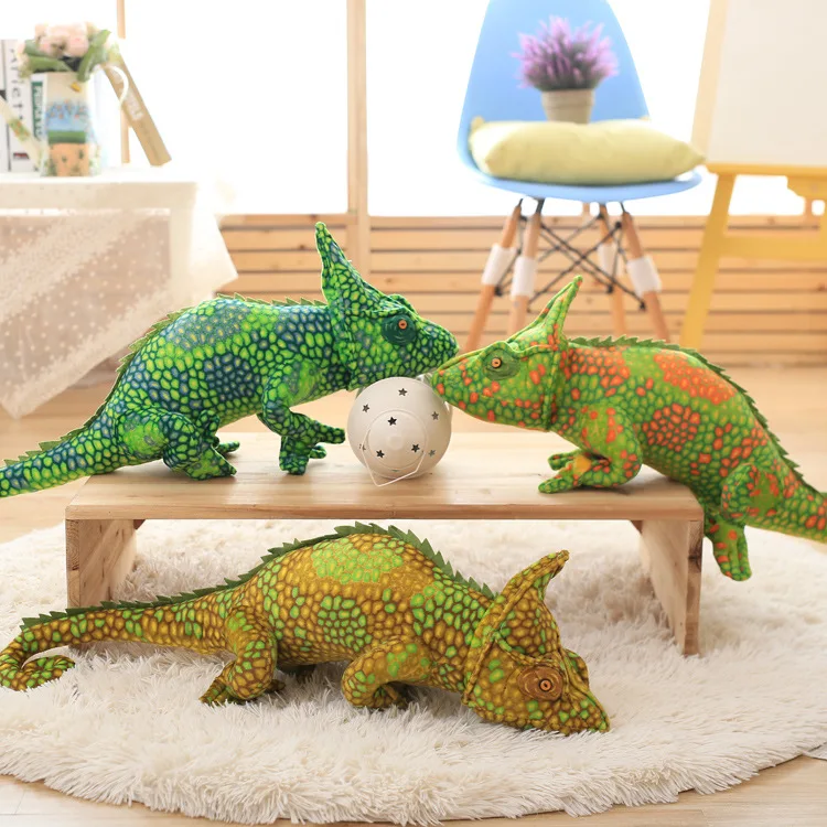 Realistic Stuffed Wild Animals Toys Lifelike Green Lizards Toy OEM Customize Real Life Lizard Plush Toy