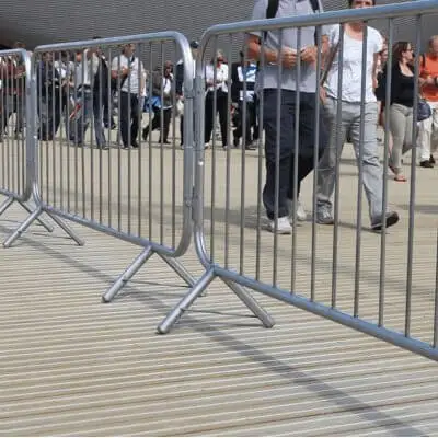 Temporary Perimeter Fencing\42mm O.D. Powder Coating Crowd Stopper Barricades Gates PVC Coated Cheap Gates