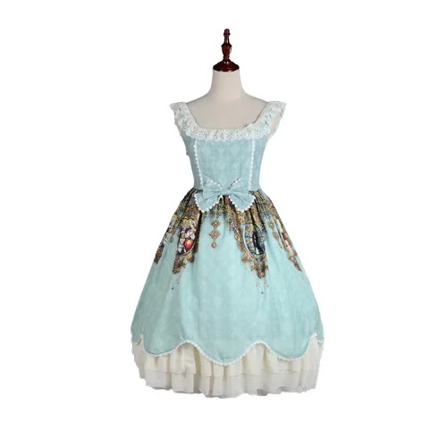 2021 China Exclusive design luxuriant double pull belt multi-purpose Lolita Fashion skirt Gothic Style