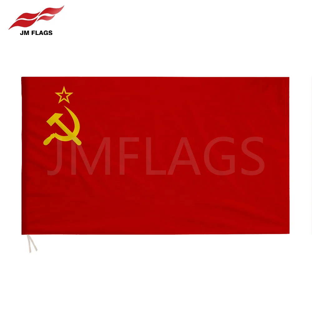 Wholesale 3*5 Ft Russia Flags 100% Polyester No Fade Union of Soviet Socialist Republics USSR Flag