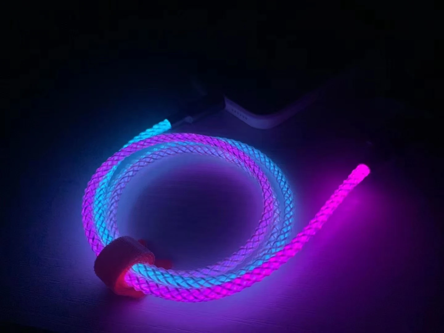 Aluminium alloy Luminous  6A Flowing  Light Up Lightning Charger Cable Led Light Charging USB C  3IN 1 USB Data Cable