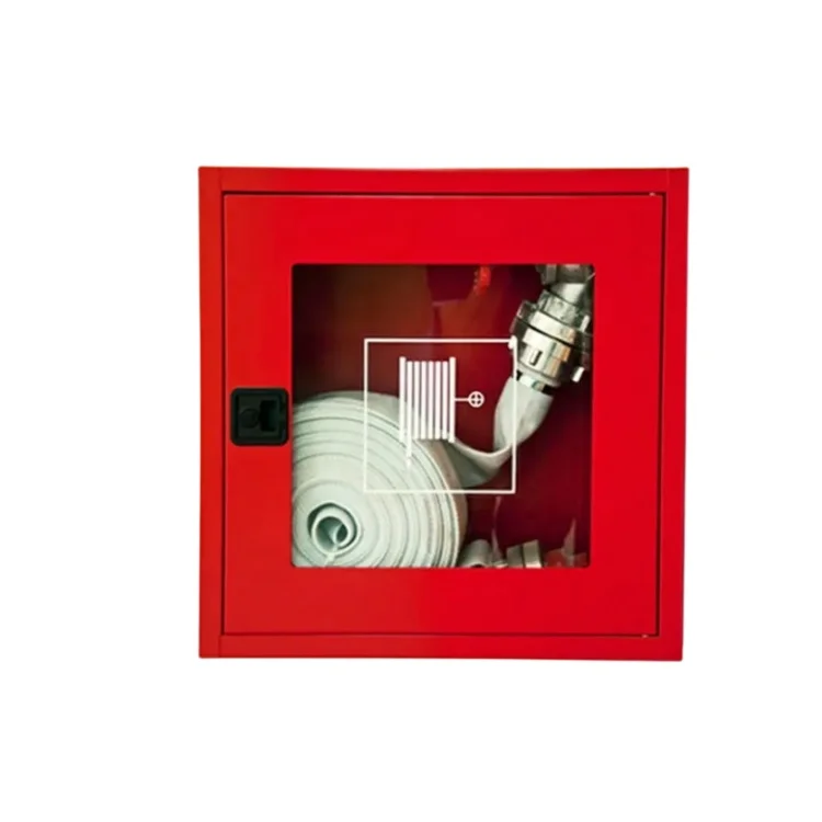 Cheap stainless steel fire extinguisher cabinet Locable Double door Glass door