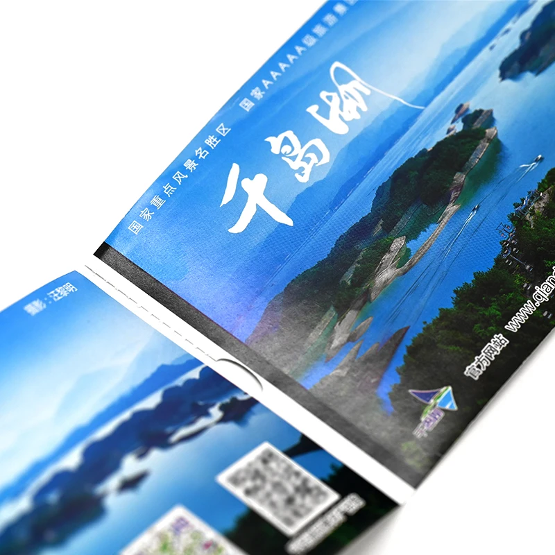 Factory Printing Thermal Paper Event Admission Tickets Roll Scenic Spot Entrance Tickets With Serial Number and QR Code
