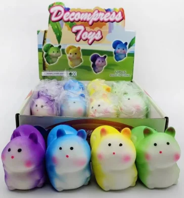 TPR Soft Toy Cute Squirrel Stress Toy Fidget Squeeze Animal Funny Toys for Girls Boys Adults Stress Relief