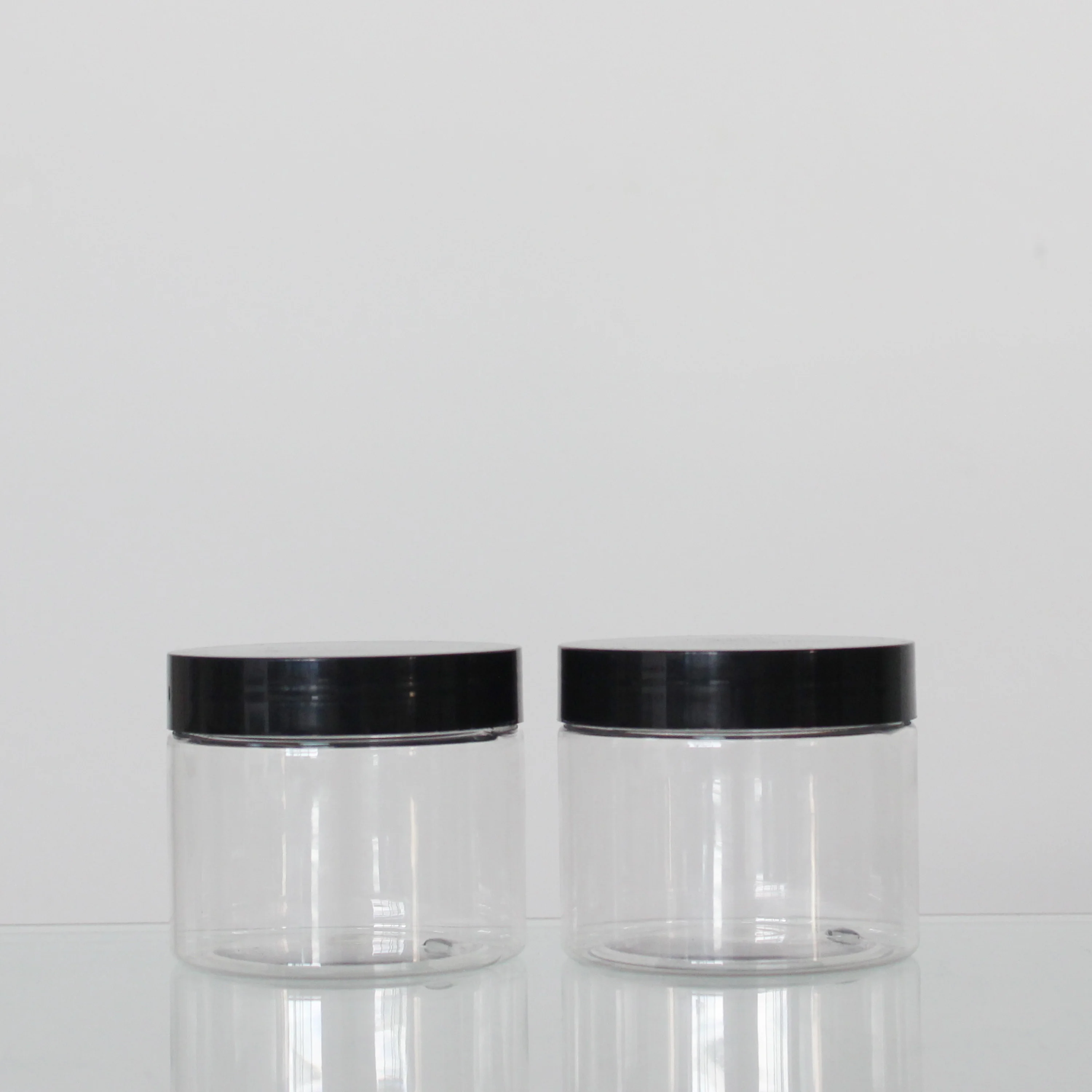 5 oz orange plastic cosmetic hair gel container jar