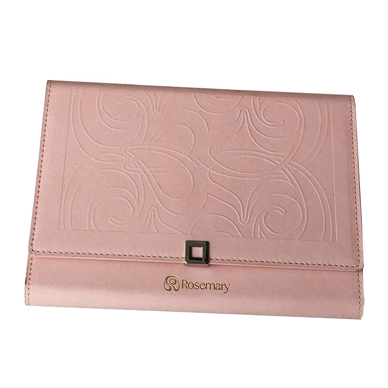 Pink Gift Sets Custom Corporate Promotional Gifts Item With Logo Name Card Holder And Notebook Gift Set