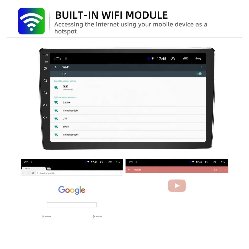 HD multimedia 9 inch android 9.1 1+16GB BT WIFI GPS FM video Car DVD player for Toyota RAV4 2007-11