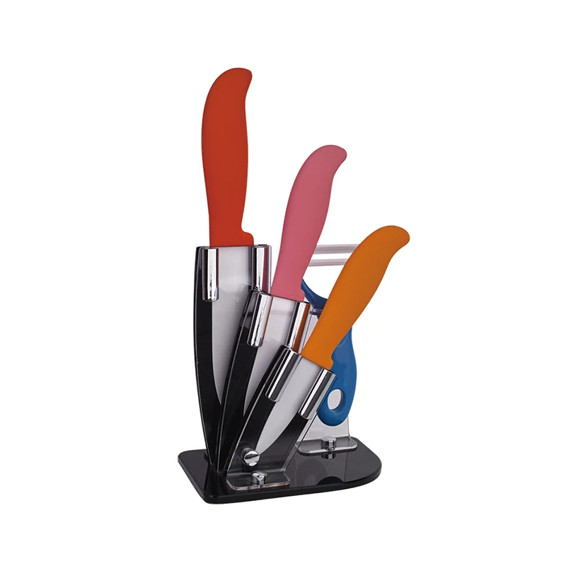 
Multi color ceramic knife with soft touch TPR handle for kithcen knife use 
