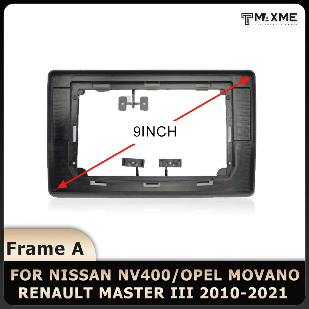 Maisimei 10 inch Car DVD Frame FOR NISSAN NV400/OPEL MOVANO/RENAULT MASTER III Matten Black 2010-2021