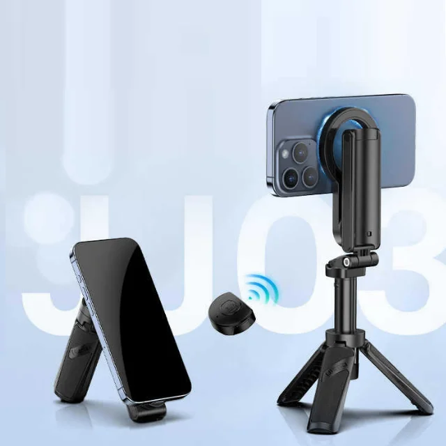 new Ulanzi JJ03 Dual-sided Magnetic Phone Tripod Smartphone Grip Selfie Stick with Remote Vlog Tripod for Photography Video Vlog