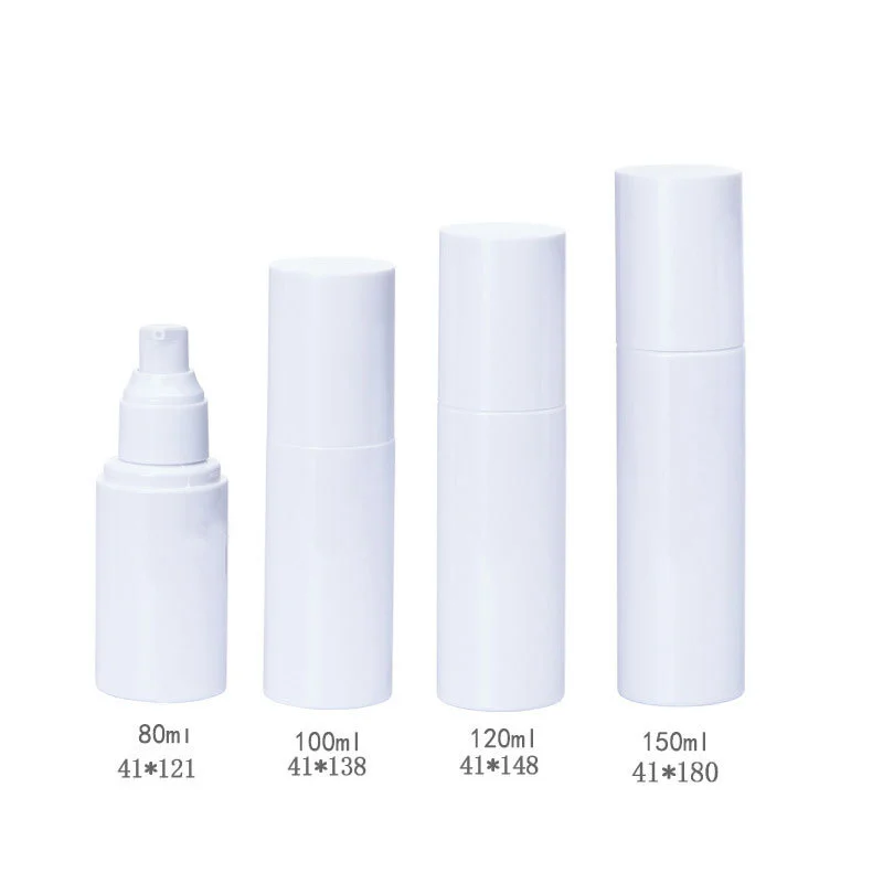 Eco friendly cosmetic lotion container 80ml 100ml 120ml 150ml spray packaging bottle PET plastic bottles