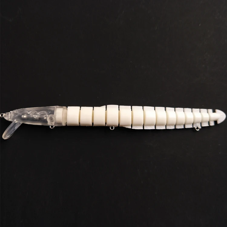 Unpainted fishing lure body 20cm 29g 15 segmented Eel lure fishing jointed unpainted crankbait blanks