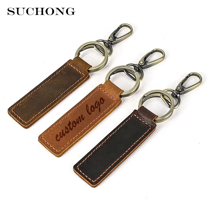 Car PU Genuine Leather Key Chains Heart Tassel Sublimation Keychain Luxury Blanks Circle Key Rings With Logo