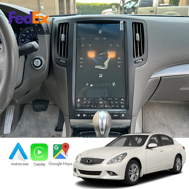 13.6 inch Car Multimedia Android Radio Tesla Style Touch Screen For Infiniti G35 G37 Sedan Apply Carplay Wireless Navigation