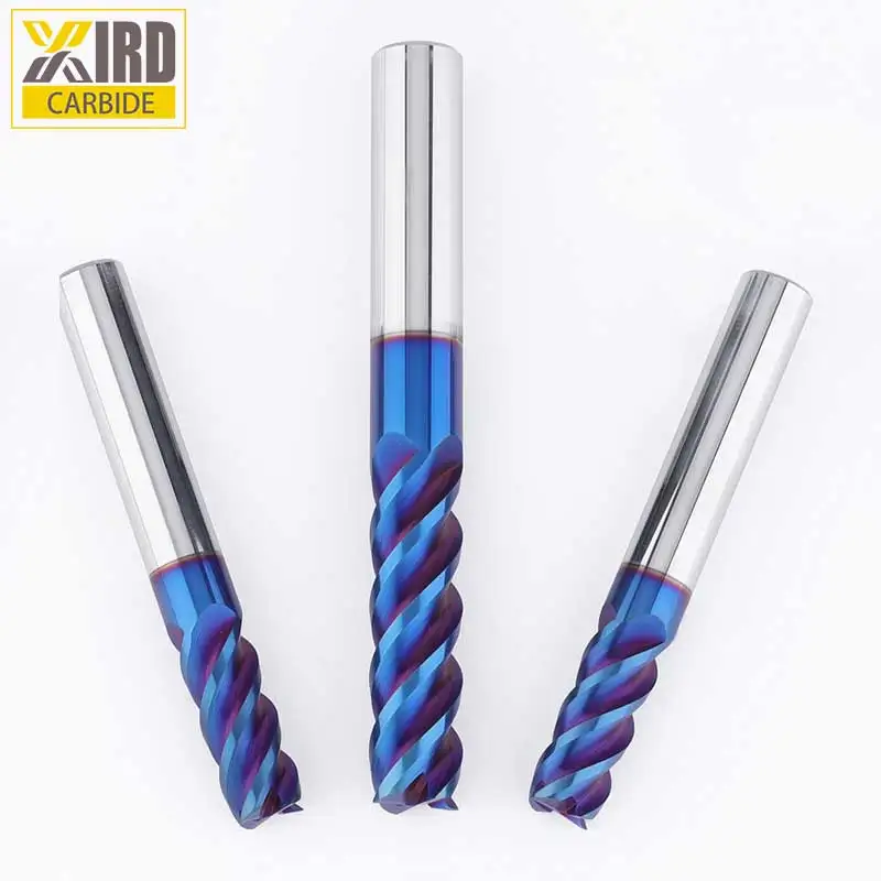 Концевая фреза из карбида вольфрама 6 мм с синим покрытием
