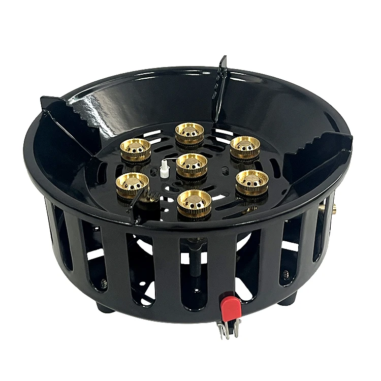outdoor cooktop 7 9 head single wok brass big burner portable camping gas stove
