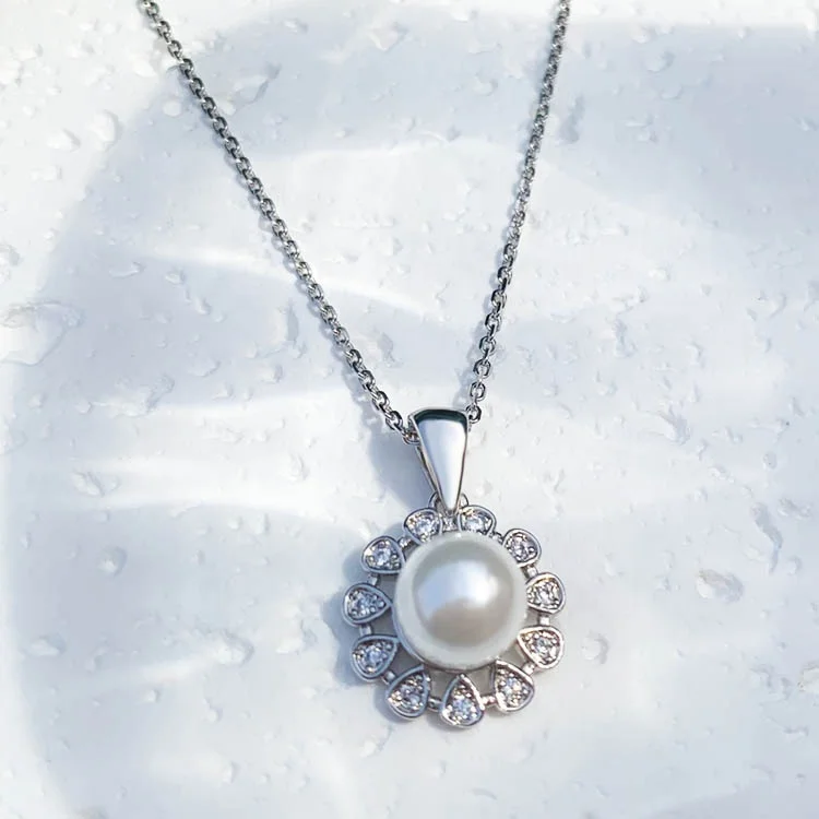 Light Luxury Fine Jewelry Natural Freshwater Pearl 925 Sterling Silver Pendants Wholesale Factory Price for Women Gift Wedding