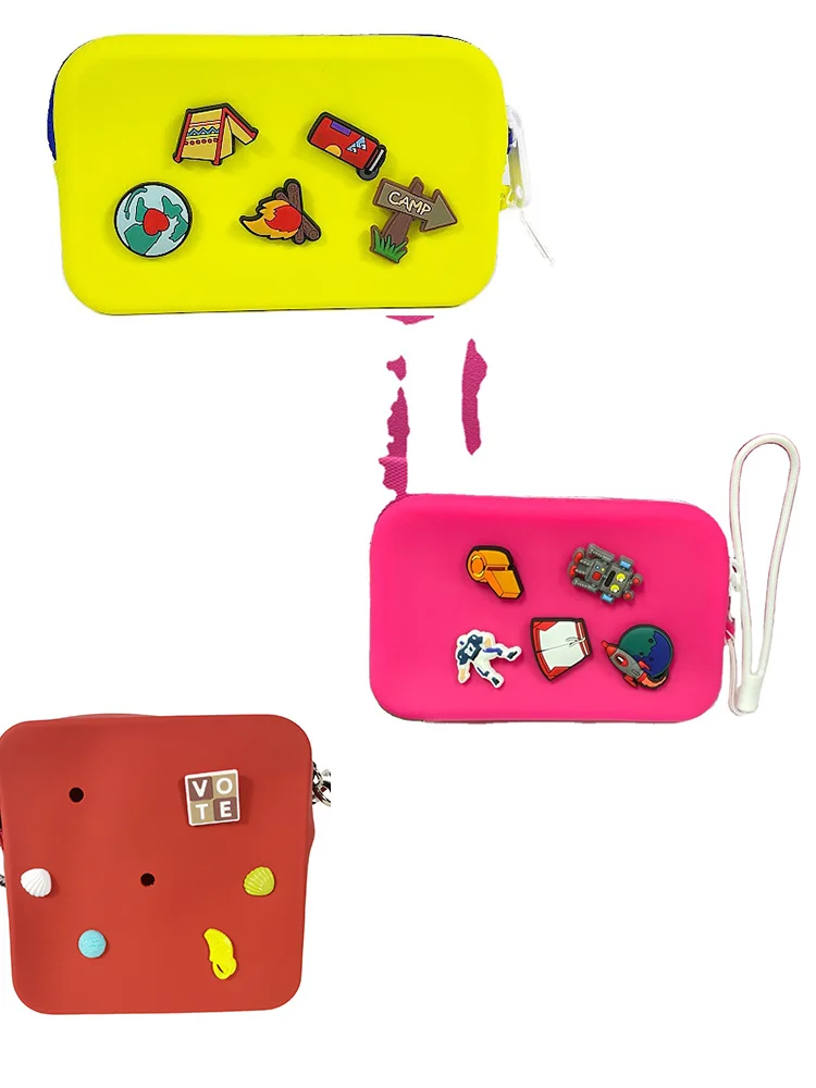 1 Piece Cute Charms Candy Colors Coin Purse Pouch Lovely Key Case Wallet Silicon Money Bags 2023