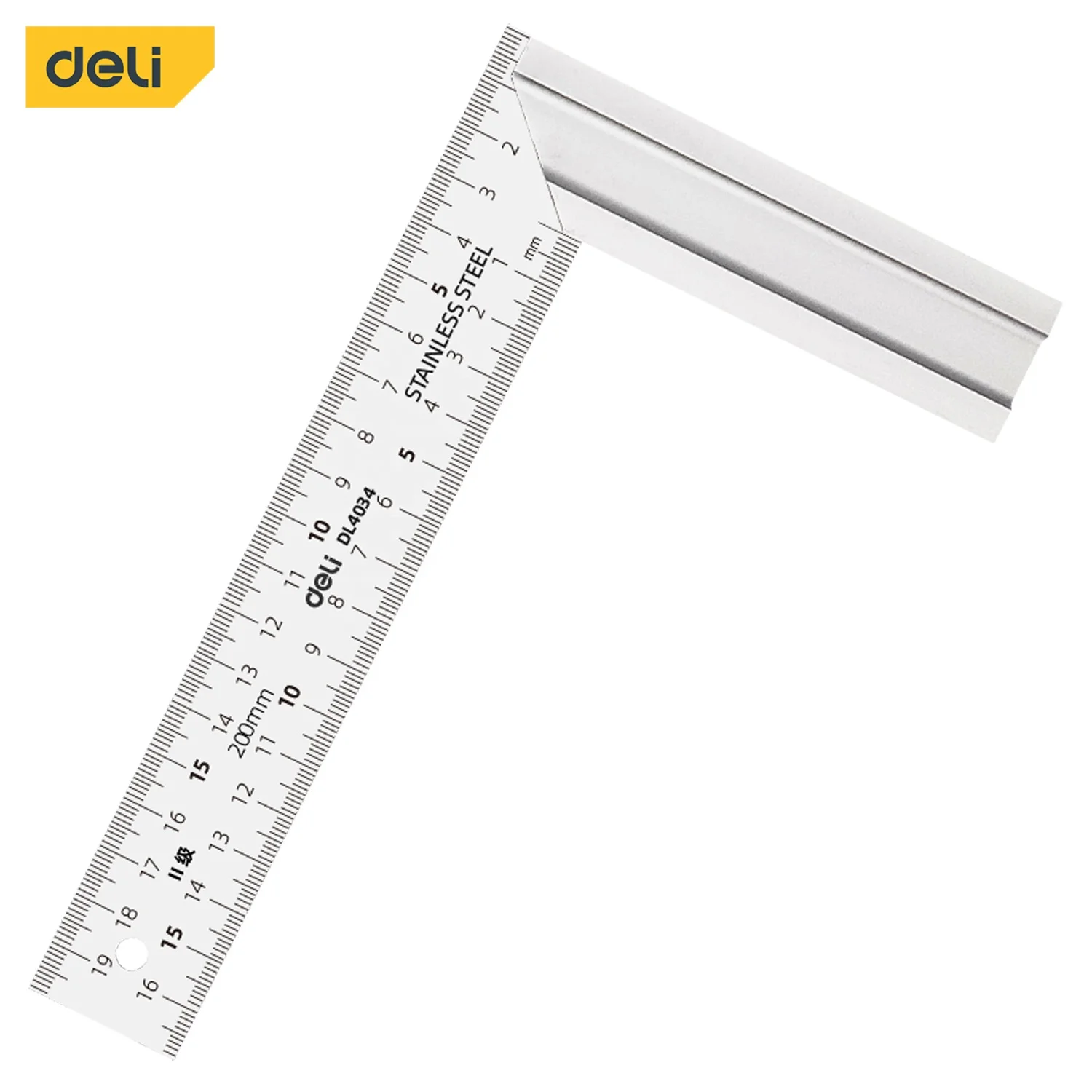 Deli Tools DL4034 L-образная прямоугольная линейка из нержавеющей стали