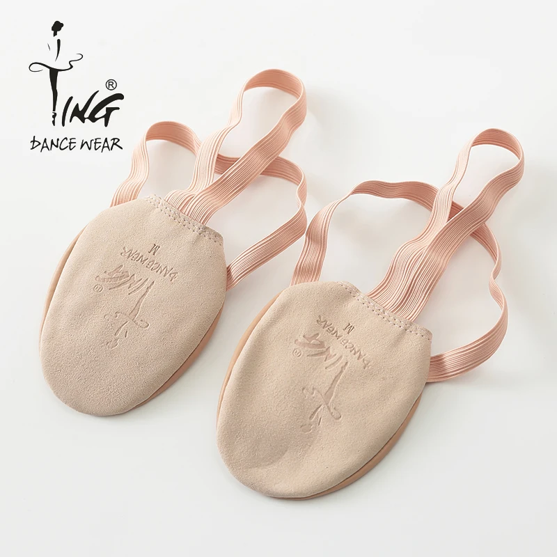 Wholesale Custom Artistic Gymnastics Shoes for Girls Soft Ballet Leather Upper with Microfiber Lining Half Soles Dance Practice